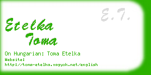 etelka toma business card